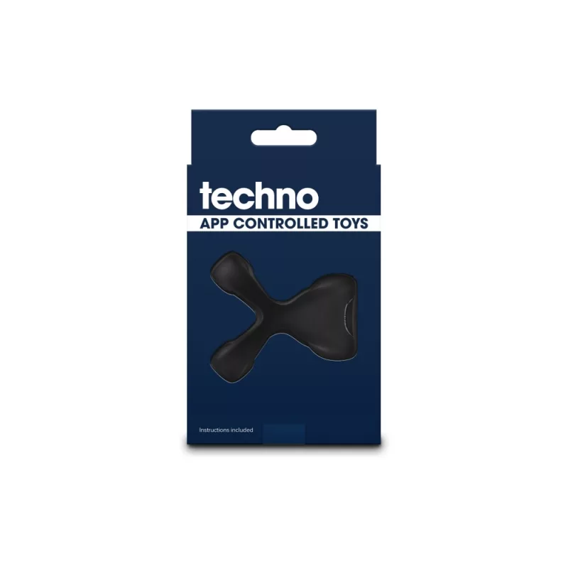 Péniszgyűrű Techno Strobe fekete