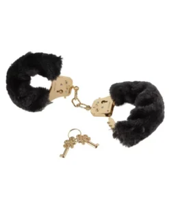 Deluxe Furry Cuffs Gold/fekete