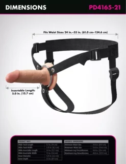 Felcsatolható 12,7 cm Silicone Hollow STRAP-ON Dual Density
