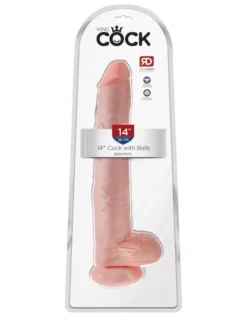 Dildó 35,6 cm Cock with Balls Light