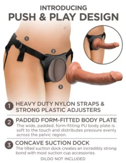 Felcsatolható Beginner’s Body Dock Strap on Harness fekete/ fekete