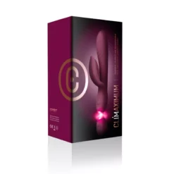 Vibrátor csiklóstimulátorral, 18cm. – Climaximum Spirit Burgundy
