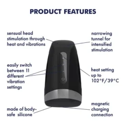 Maszturbátor innovatív fűtési funkcióval – Heat Vibration