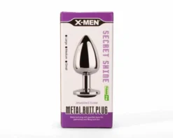 Fémeke fekete kristállyal, titkos fényű, 7,1 cm. – Secret Shade Silver