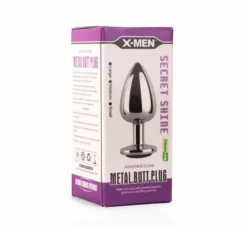 Fémeke fekete kristállyal, titkos fényű, 7,1 cm. – Secret Shade Silver