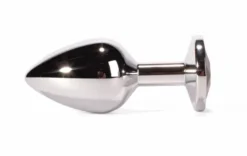 Fémeke fekete kristállyal, titkos fényű, 7,1 cm. – Secret Shade Silver