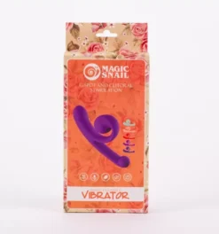 Rugalmas dupla stimulációs vibrátor, 19,4 cm. – Magic Snail Purple