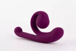 Rugalmas dupla stimulációs vibrátor, 19,4 cm. – Magic Snail Purple